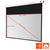 Celexon Leinwand Rollo Economy 160x90 - Maßzeichnung mit Abmessungen