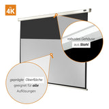 Celexon Leinwand Rollo Economy 200x113 - Detail Gehäuse aus Stahl und Oberfläche