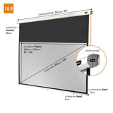Celexon Leinwand Rollo Economy 220x124 - Maßzeichnung mit Abmessungen