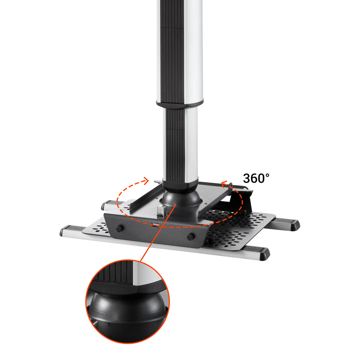 celexon MultiCel 4070 Expert Beamer Deckenhalterung - Detail 360 Grad Drehgelenk