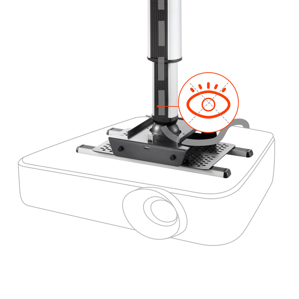 celexon MultiCel 4070 Expert Beamer Deckenhalterung - Detail Neigungsverstellung