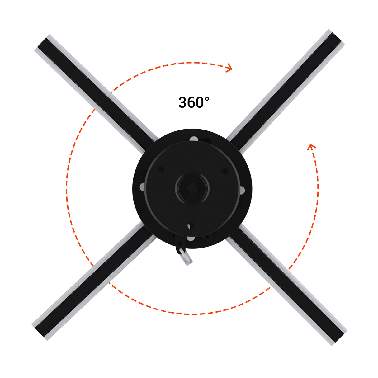 celexon Beamerhalterung PS Ultraflat - Darstellung der 360-Grad-Drehung