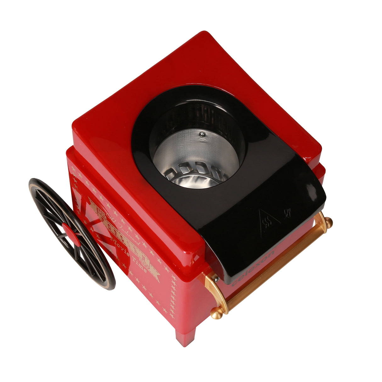 celexon CinePop CP500 Popcorn-Maschine - Ansicht von oben auf den Edelstahlkessel