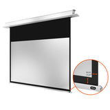 celexon Deckeneinbau Leinwand Motor Pro Plus 200 x 112 cm - Detail schwarzer Rand 4 cm