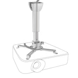 Celexon Deckenhalterung MultiCel 4060 Pro weiß - Montagebeispiel mit Beamer-Skizze