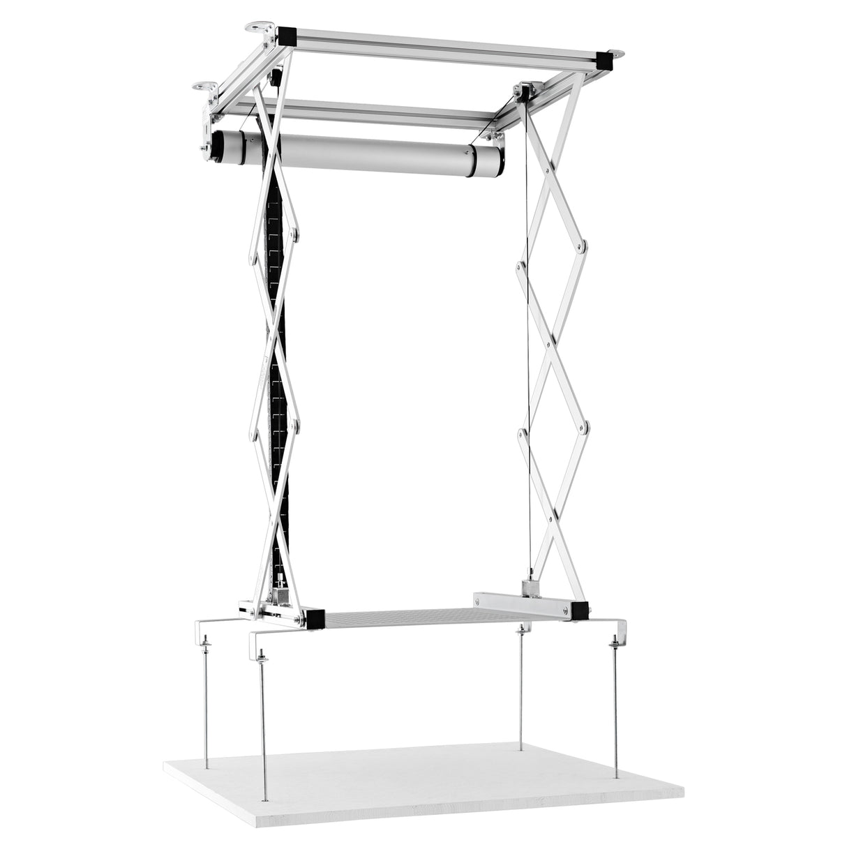 Celexon Deckenlift PL1000 Plus - ausgefahrener Lift Schrägansicht