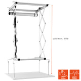 Celexon Deckenlift PL1000 - ausgefahrener Lift mit Hubhöhe bis 96 cm