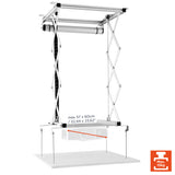 Celexon Deckenlift PL1000 - Darstellung maximale Beamergröße 57 x 60 cm