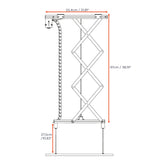 Celexon Deckenlift PL2000 Plus - Maßzeichnung Hubhöhe 97 cm