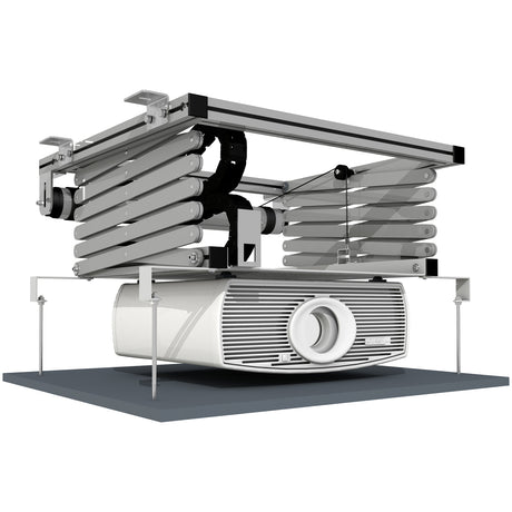 Celexon Deckenlift PL2000 - Schrägansicht mit montiertem Beamer