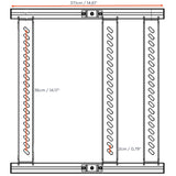 Celexon Deckenlift PL300 - Maßzeichnung maximale Hubhöhe 47 cm