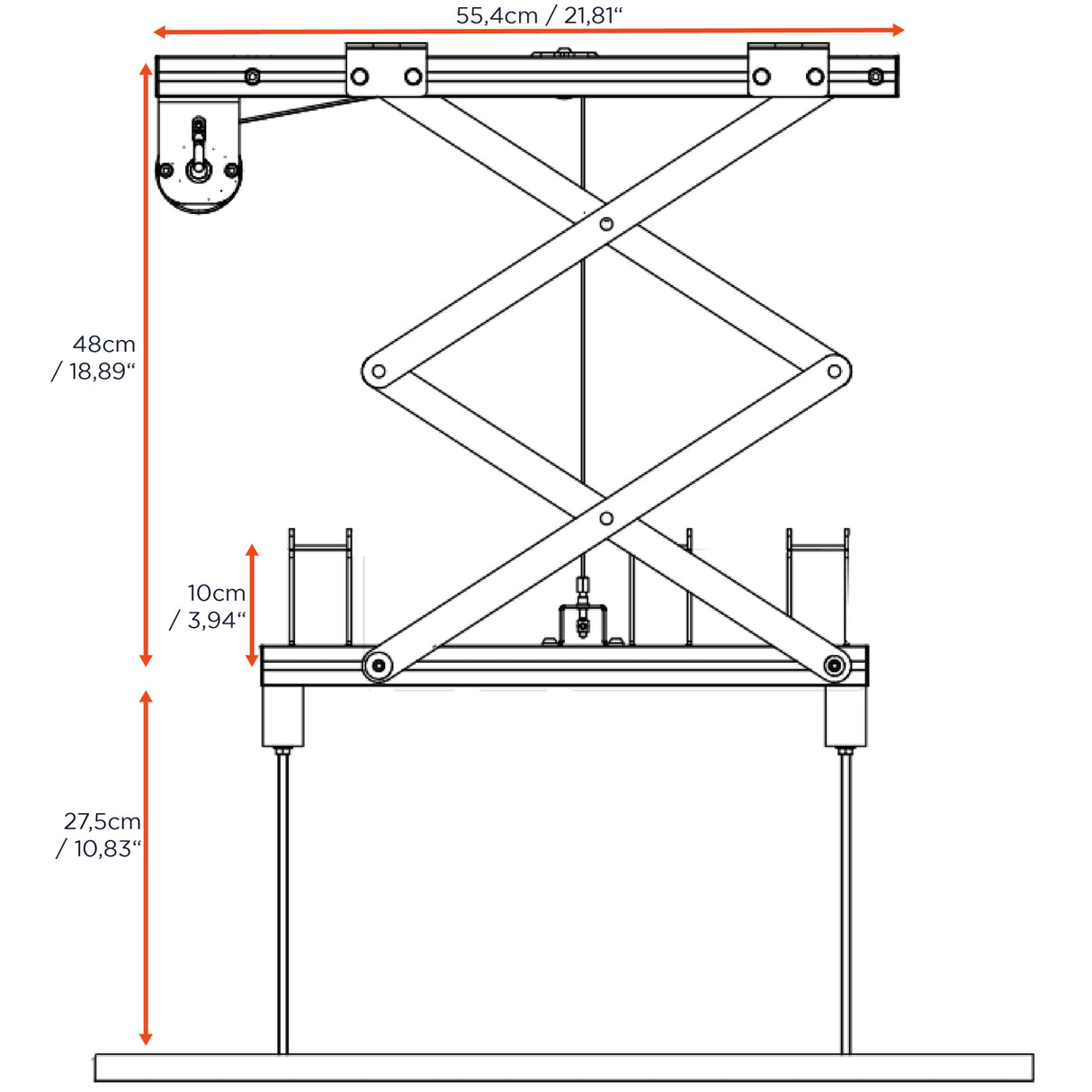 Celexon Deckenlift PL300 - Deckeneinbau eingefahren