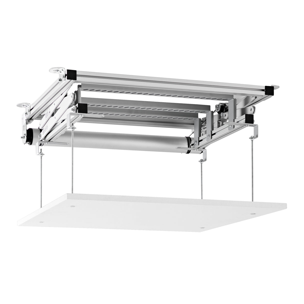 Celexon Deckenlift PL400 HC Plus - Deckeneinbau ausgefahren mit Beamer