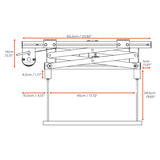 Celexon Deckenlift PL400 HC Plus - Maßzeichnung Lift ausgefahren mit Traglast 11 kg