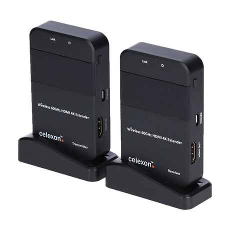 celexon Wireless HDMI-Funk-Set WHD30M-4K - Sender und Empfänger Frontansicht