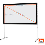 Celexon Mobil Expert 305 x 172cm Faltrahmen Leinwand - Maßzeichnung mit Abmessungen