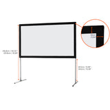 Celexon Mobil Expert 305 x 172cm Faltrahmen Leinwand - Höhenverstellbare Standfüße