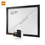 celexon HomeCinema Frame Rahmenleinwand 240 x 135 cm - Maßzeichnung mit Abmessungen und Rahmenmaß