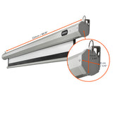 celexon Leinwand Motor Economy 200 x 113 cm - Maßzeichnung Gehäuse mit Abmessungen
