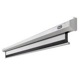 Celexon Leinwand Motor Economy 240 Zoll - Schrägansicht Gehäuse mit Bedienfeld