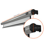 Celexon Leinwand Motor HomeCinema 200 Zoll - Detail Gehäuseseite Nahaufnahme