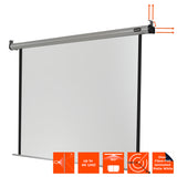 Celexon Leinwand Motor HomeCinema 200x200 - Frontansicht mit Ausstattungsmerkmalen