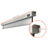 Celexon Leinwand Motor Professional 300 Zoll - Detail Gehäuseende mit Halterung