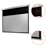 Celexon Leinwand Motor Professional Plus 240 Zoll - Detail Bildformat und Rahmenmaße