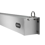 Celexon Leinwand Motor Professional Plus 280 Zoll - Detail Gehäuseende mit Logo