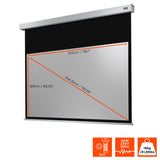 Celexon Leinwand Motor Professional Plus 300 x 169 cm - Maßzeichnung mit Abmessungen