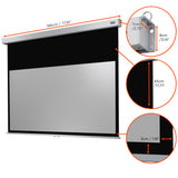 Celexon Leinwand Rollo Professional Plus 180 x 101 cm - Maßzeichnung Gehäuse und Rahmen