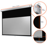 Celexon Leinwand Rollo Professional Plus 240 x 135 cm - Maßzeichnung Gehäuse und Rahmen