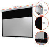 Celexon Leinwand Rollo Professional Plus 300 x 169 cm - Maßzeichnung Gehäuse und Halterung