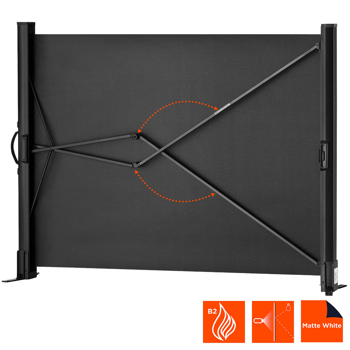 Celexon Tischleinwand Mobil Professional 102 x 76cm - Rückansicht eingeklappt