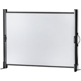 Celexon Tischleinwand Mobil Professional 81 x 61cm - Schrägansicht aufgestellt