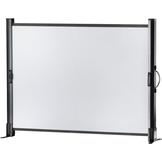 Celexon Tischleinwand Mobil Professional 81 x 61cm - Schrägansicht aufgestellt