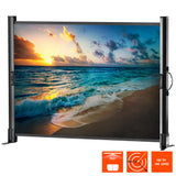 Celexon Tischleinwand Professional 89 x 50cm - Wohnzimmer-Ambiente mit projiziertem Bild