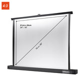 Celexon Tischleinwand Professional Mini Screen 61 x 46cm - Maßzeichnung mit Abmessungen