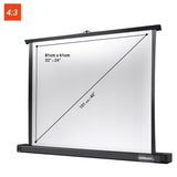 Celexon Tischleinwand Professional Mini Screen 81 x 61cm - Maßzeichnung mit Abmessungen