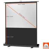 celexon Ultramobil Plus Professional 120 x 68 cm - Maßzeichnung mit Abmessungen