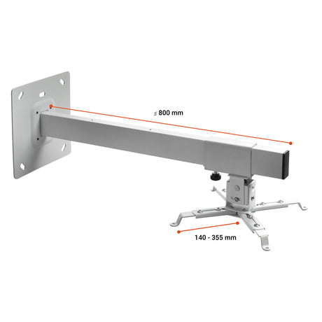 celexon Wandhalterung Multicel WM800 80cm - Schrägansicht mit Maßangaben