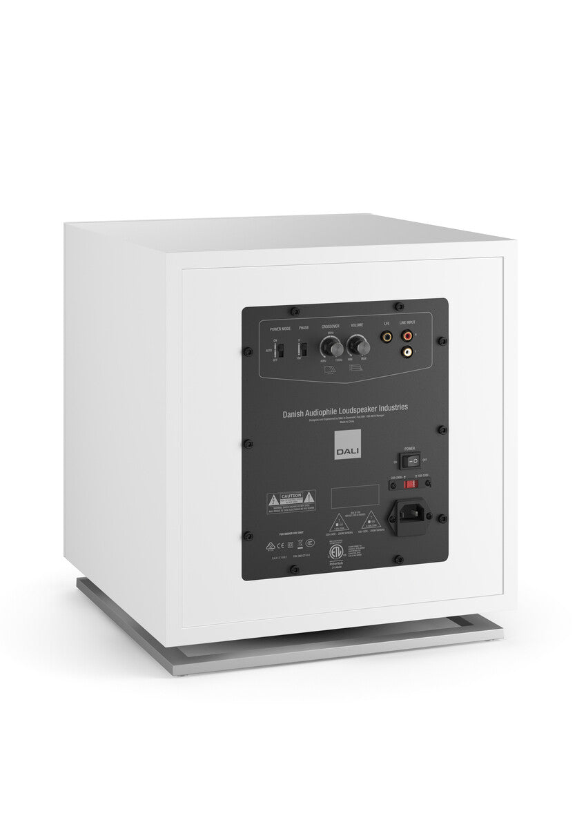 DALI SUB E-12 F Subwoofer - Rückseite mit Anschlüssen