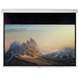 DELUXX Advanced Rolloleinwand Slowmotion 234x132cm - Frontansicht mit projiziertem Bild