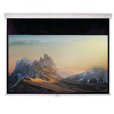 DELUXX Advanced Rolloleinwand Slowmotion 266x148cm - Frontansicht mit projiziertem Bild