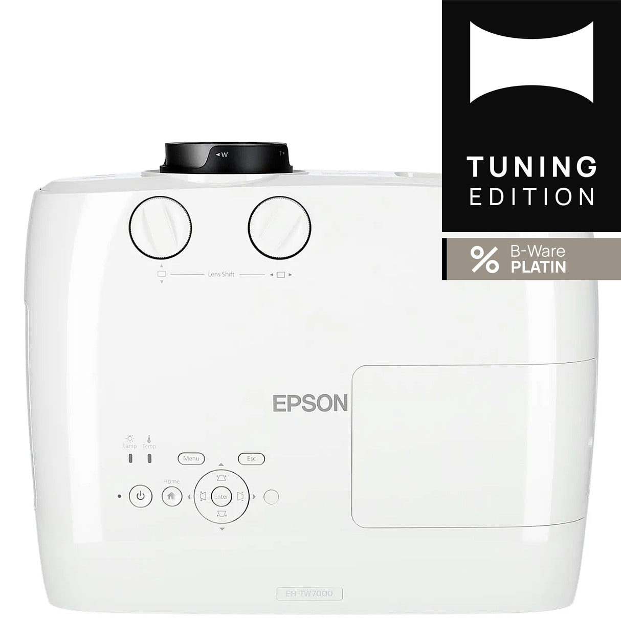 Epson EH-TW7000 Beamer - Detail Bedienfeld und Zoomregler