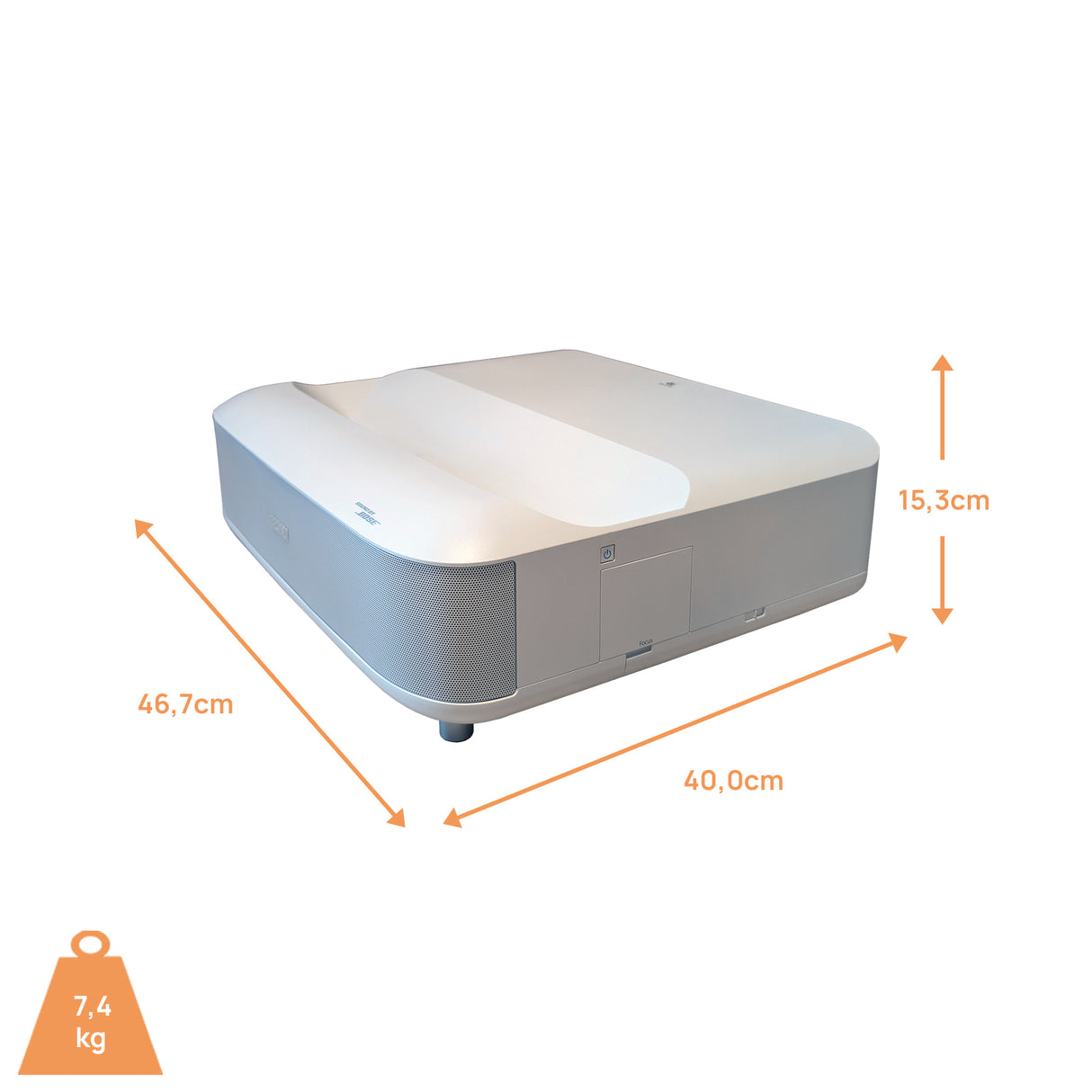 Epson EH-LS670W Laser TV - Abmessungen