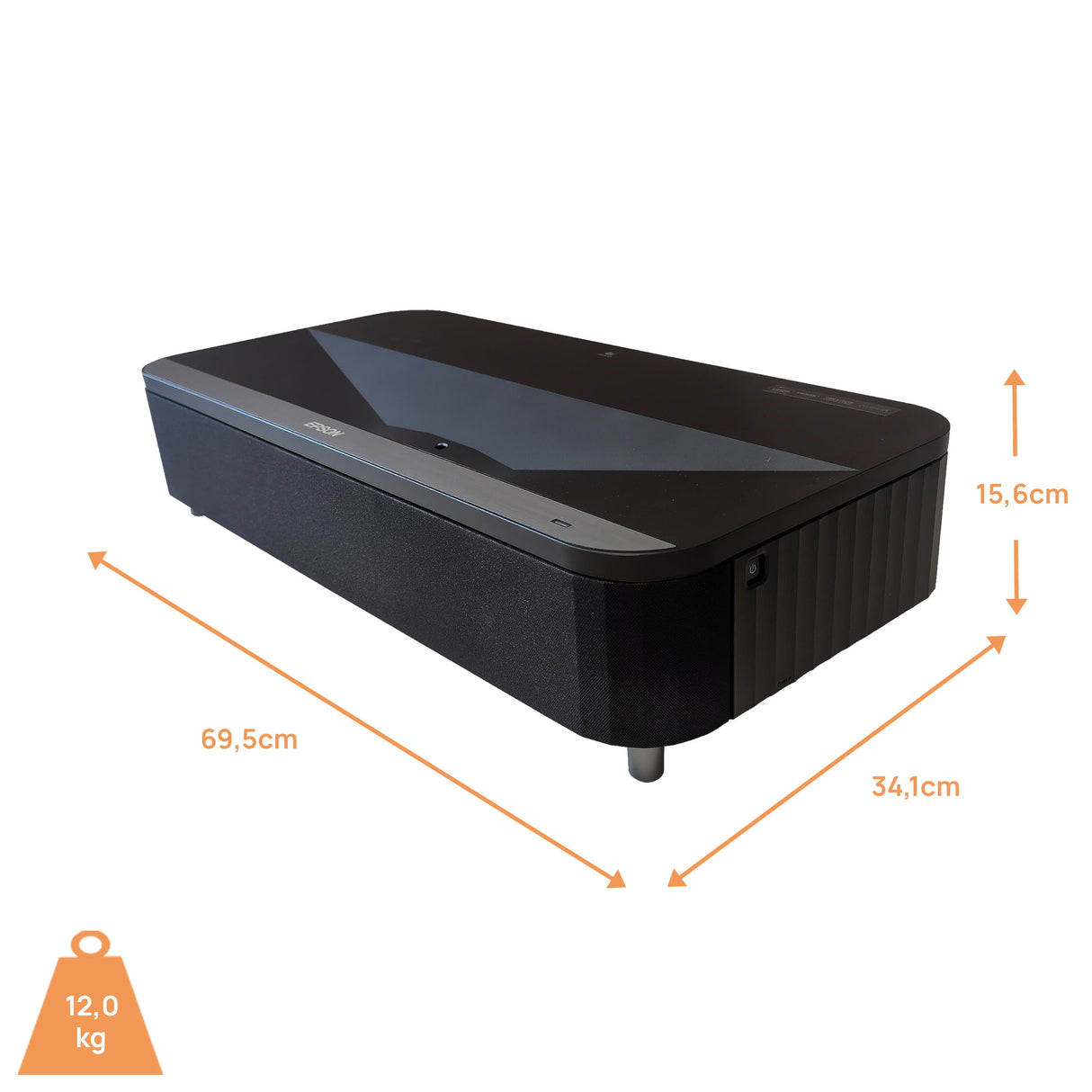Epson EH-QS100B Laser TV - Abmessungen
