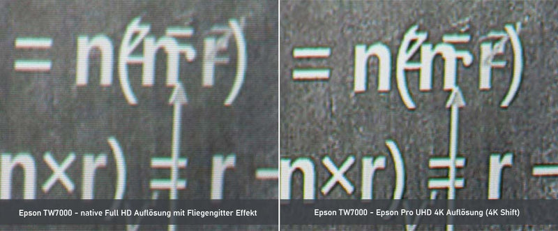 Epson TW7000 Full HD vs 4K Test