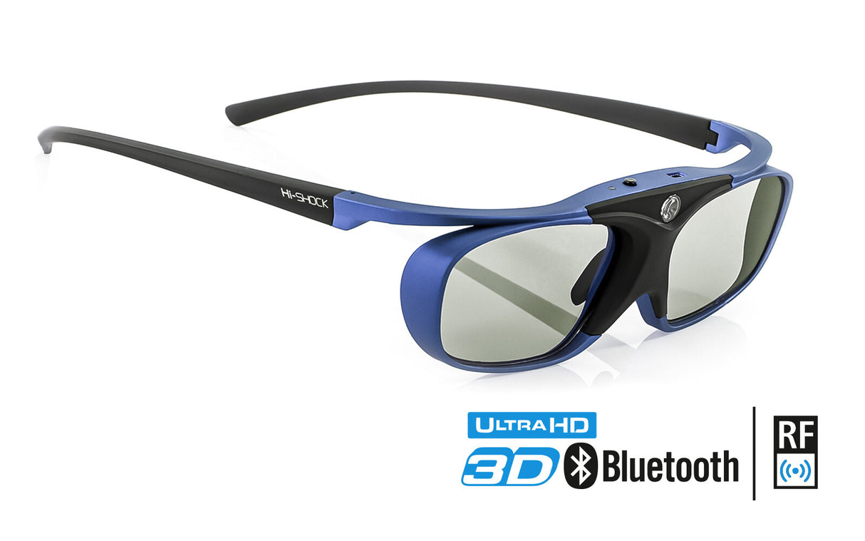 Hi-SHOCK Pro Blue Heaven RF 3D-Brille - Schrägansicht
