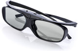 Hi-SHOCK Black Heaven Aktive 3D-Brille - Schrägansicht liegend Detail Anschluss